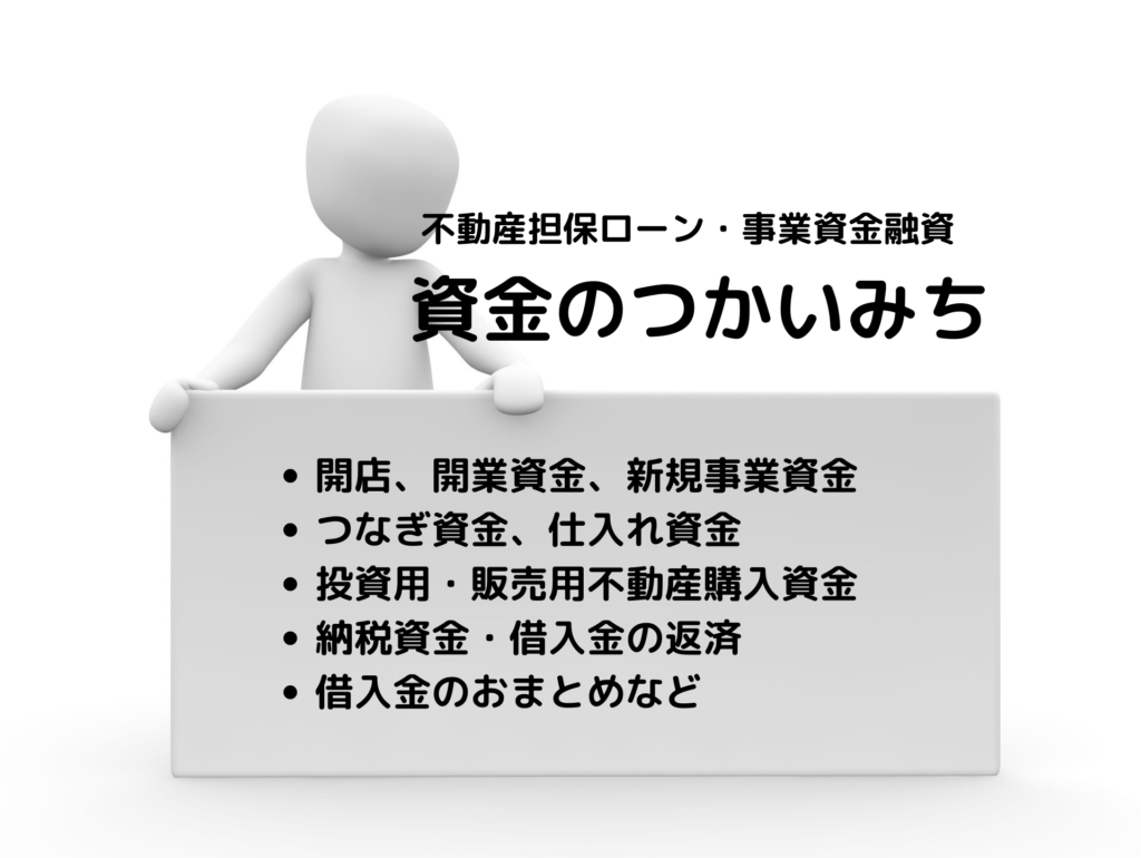 不動産担保ローン・融資資金のつかいみち