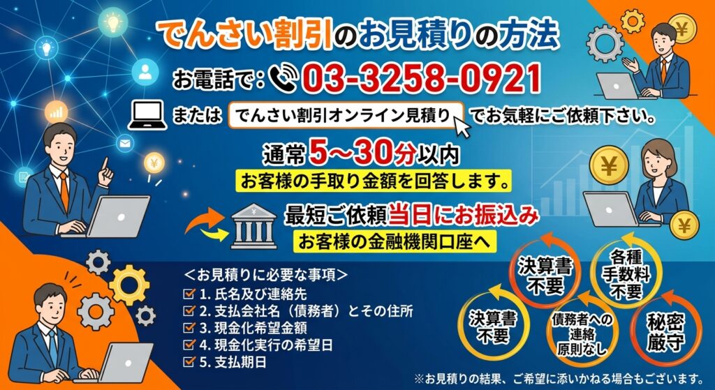 でんさい割引の方法